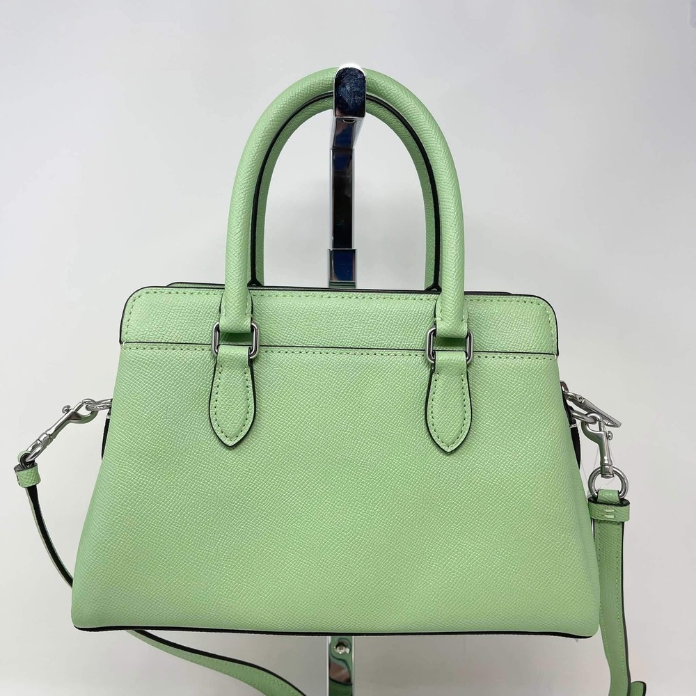 Coach Mini Darcie Carryall Bag Pale Pistachio Crossgrain Leather Crossbody CH297